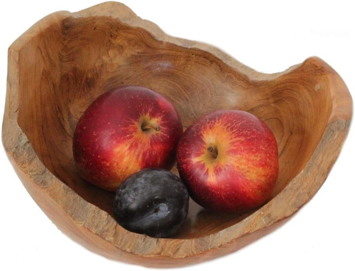 Windalf Früchte & Obstschale MIA 20 cm Natur Holzschale Salatschale Dekoschale Handarbeit aus Wurzel