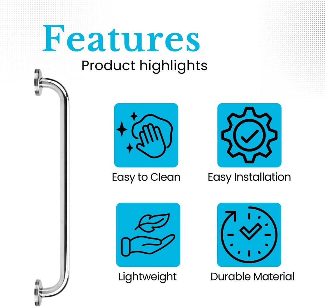 Handtuchhalter aus Edelstahl Hochglanzpoliert - Länge 100cm und 19mm Stangendurchmesser zum Bohren -