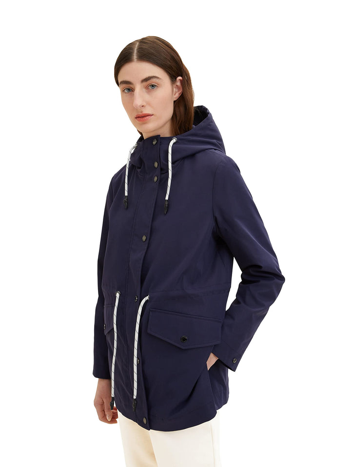 TOM TAILOR Damen Parka Jacke mit Kapuze 3XL 11331 - Atlantic Ocean Blue, 3XL 11331 - Atlantic Ocean