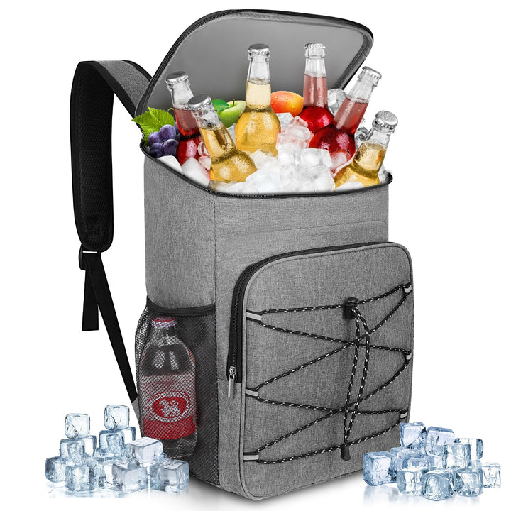 23L Kühlrucksack, Gross Kühltasche Isoliertasche, Tragbare Wasserdichter Picknickrucksack Damen Herr