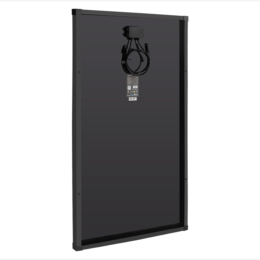 ECTIVE Solarpanel BSP 200 Black - 200W, 11,1A, 68 Zellen, für 12V 24V Batterieladeregler - Monokrist