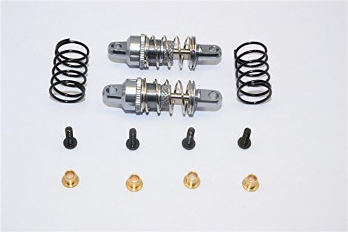 GPM for Traxxas Latrax Rally Aluminum Rear Adjustable Damper (34mm) - 1Pr Gray Silver