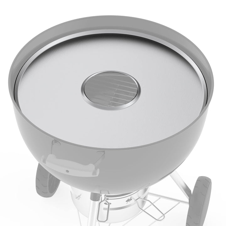 Onlyfire Feuerplatte, Grillplatte Edelstahl, Ø 54,6 cm Grillring, Feuerring mit Ölauffangrillen, BBQ