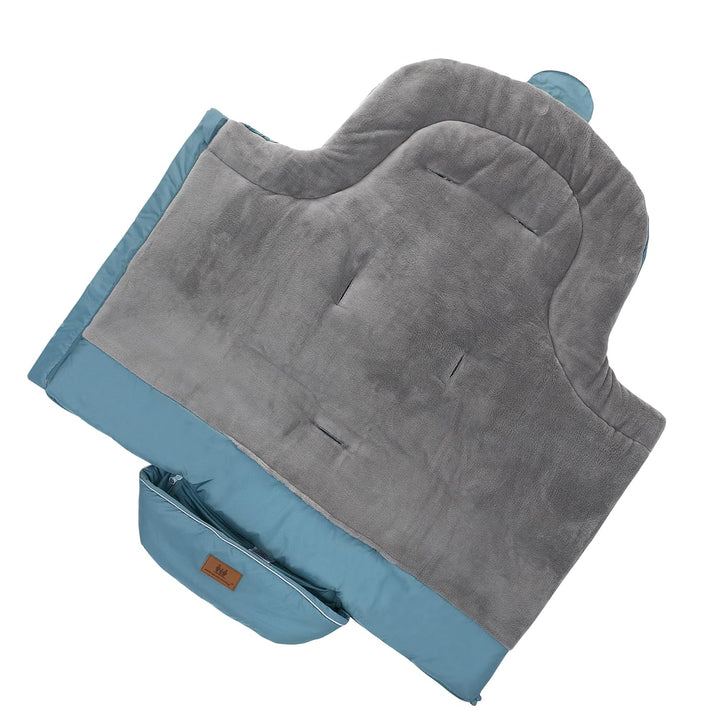 Fusssack Babyschale für Kinderwagen Buggy Universal Winter Baby Hellblau 102X54CM, Hellblau 102X54CM