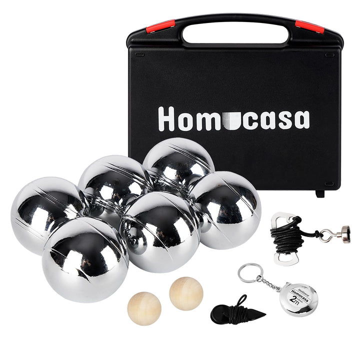 Boule Kugeln Set 6 Kegeln Boccia Kugeln Set, Petanque-Kugeln Set Boules/Petanque Set mit PP-Aufbewah