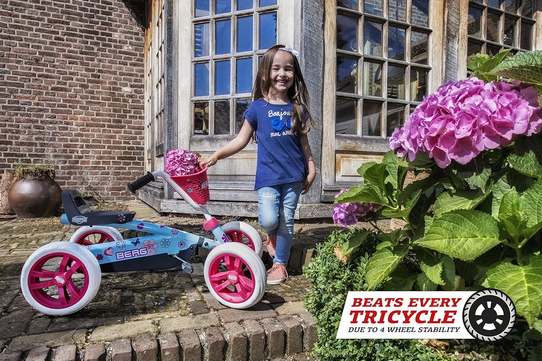 BERG Buzzy Kinder Go-Kart ab 2 Jahren, Tretfahrzeug Kettcar für Kleinkinder, Stabiles Kindergokart m