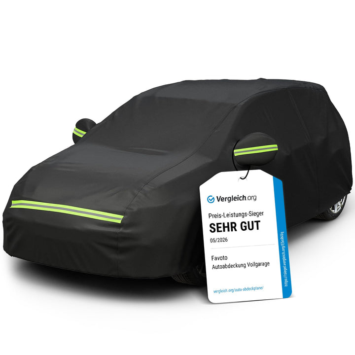 Favoto Autoabdeckung Winter Vollgarage Auto Abdeckplane Staubdicht Wasserdicht Autohülle Autoplane C