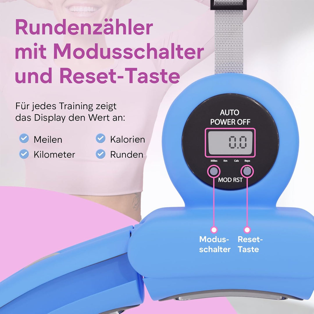 Smart Hula Hoop Reifen Erwachsene, Smart Hula Hoop Leise mit Zähler, Fitness Hula Hoop mit Gewicht K