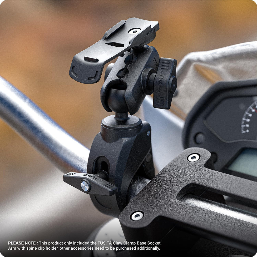 TUSITA Motorrad ATV/UTV Halterung Kompatibel mit Garmin Handheld GPS Geräte - Klaue Klemmbasis Short