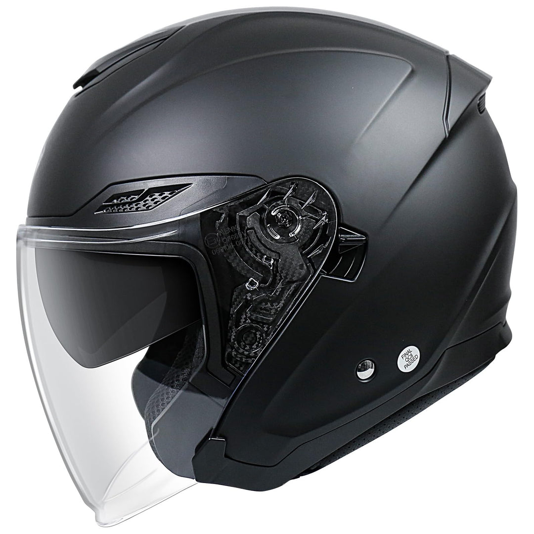 NENKI Jethelme Halbhelme Rollerhelm Sturzhelm Chopper Helm,Motorradhelm ECE 22.06 mit Doppelvisier S