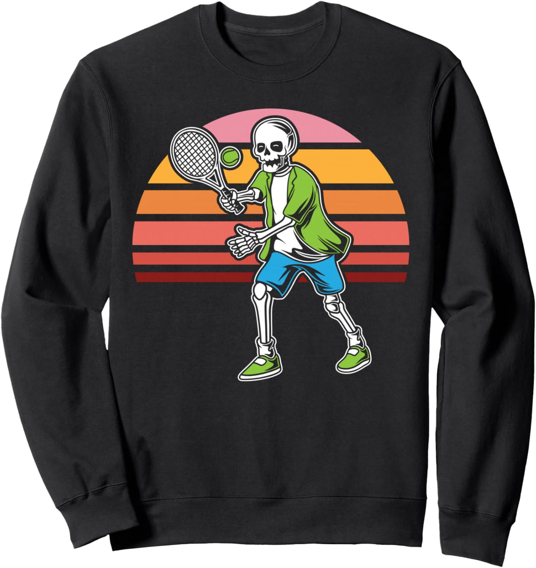 Tennisspieler, Vintage, Skelette Sweatshirt