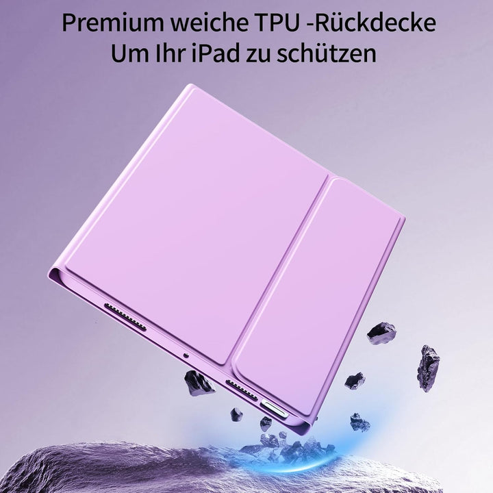 Tastatur Hülle für iPad 11. Generation 2025 A16, iPad 10. Generation 2022 10,9 Zoll, Weiche TPU Hüll