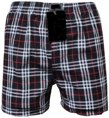Tobeni 6er Pack American-Boxershorts für Herren mit trendigem Karo-Look in 100% Baumwolle Farbe Farb