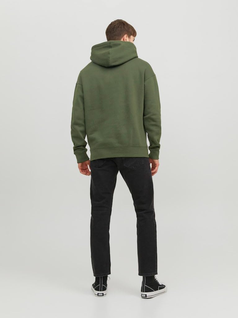JACK & JONES Herren Hoodie Kapuzenpullover JJESTAR JJ Sweat Hood - Relaxed Fit XS Dusty Olive, XS Du