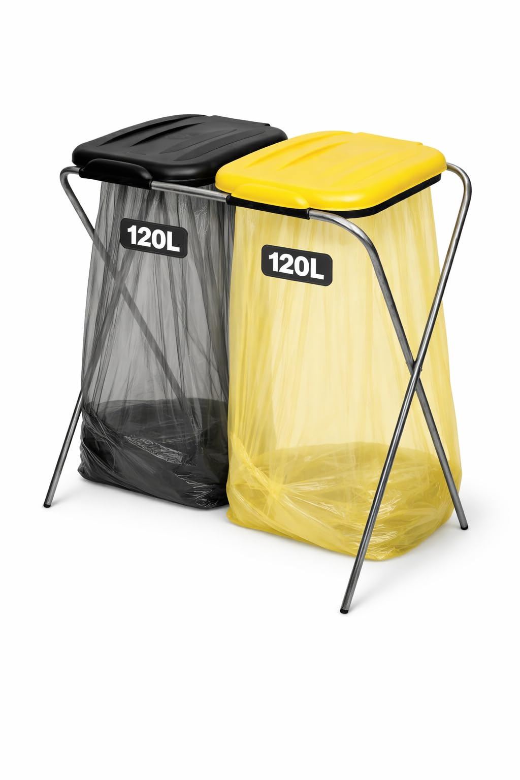 Müllsackständer 120 l, Müllsackhalter, Ständer für Müllsäcke, Abfalltrenner Müllbeutelhalter rostfre
