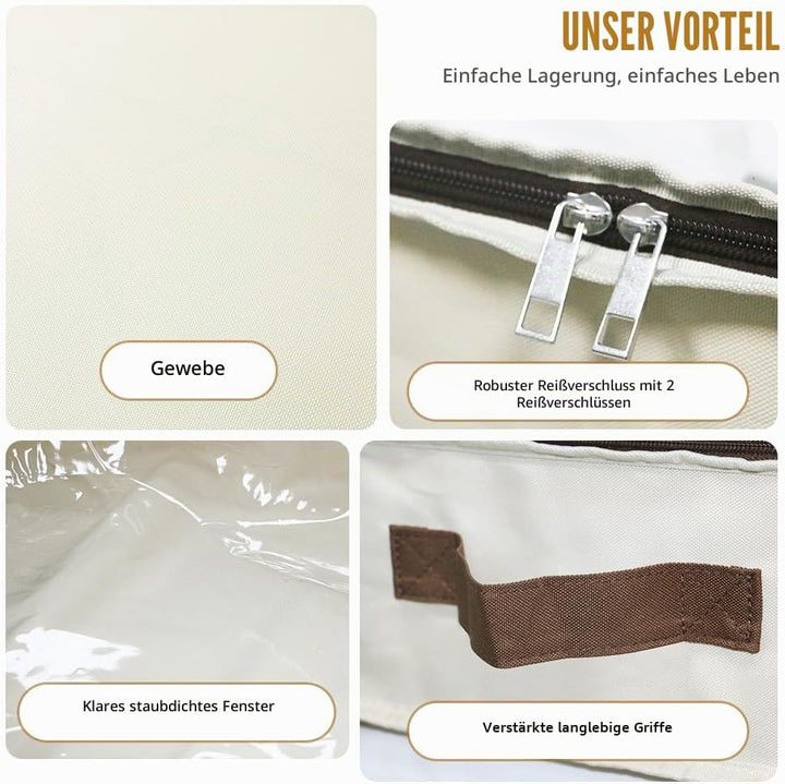 iwill CREATE PRO Satz von 3, transparenter Reissverschluss-Deckel unter Bett-Aufbewahrungsbehältern,