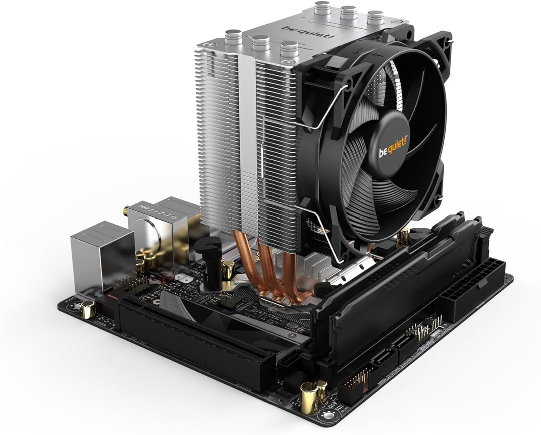 be quiet! Pure Rock Slim 2, CPU Kühler, 130W TDP, Pure Wings 2 92mm PWM Lüfter, 3 Heatpipes, asymmet
