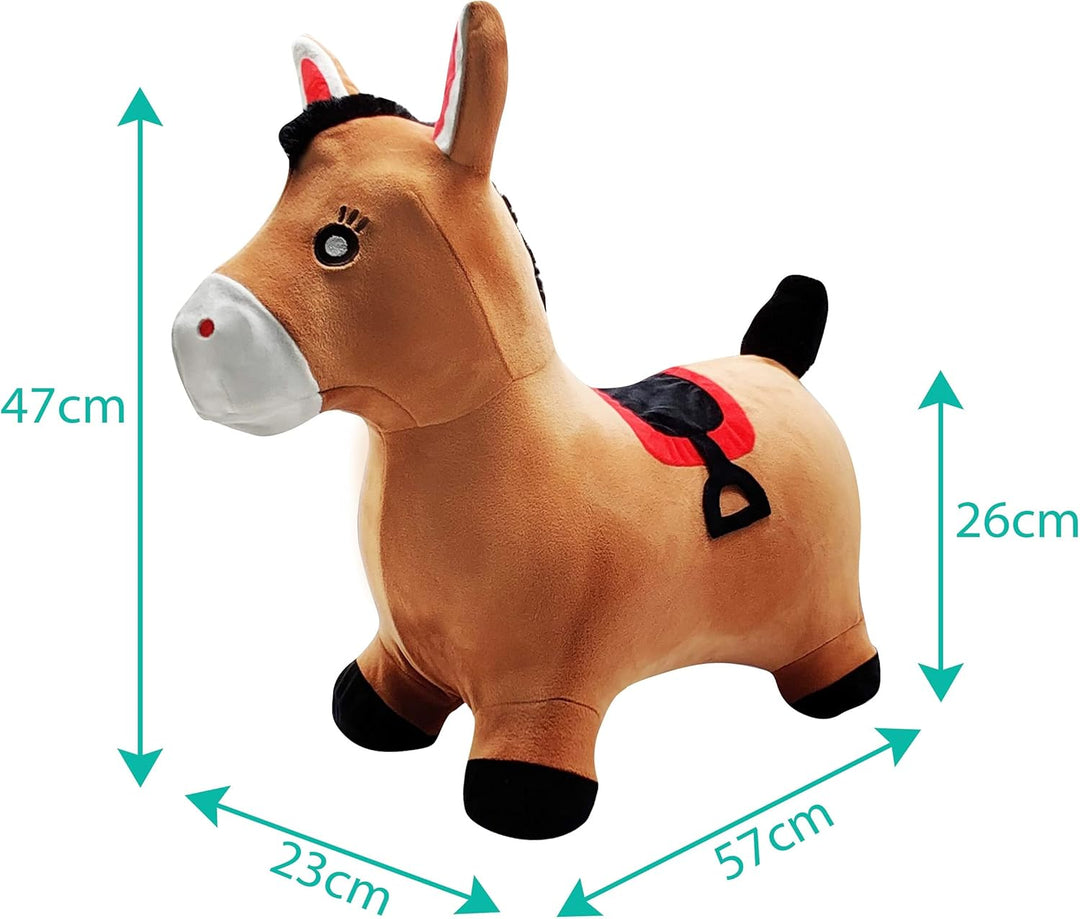 Lexibook Aufblasbares Hüpf-Pony, Inbegriffenen manuellen Pumpe, Sicherer und widerstandsfähiger Kuns