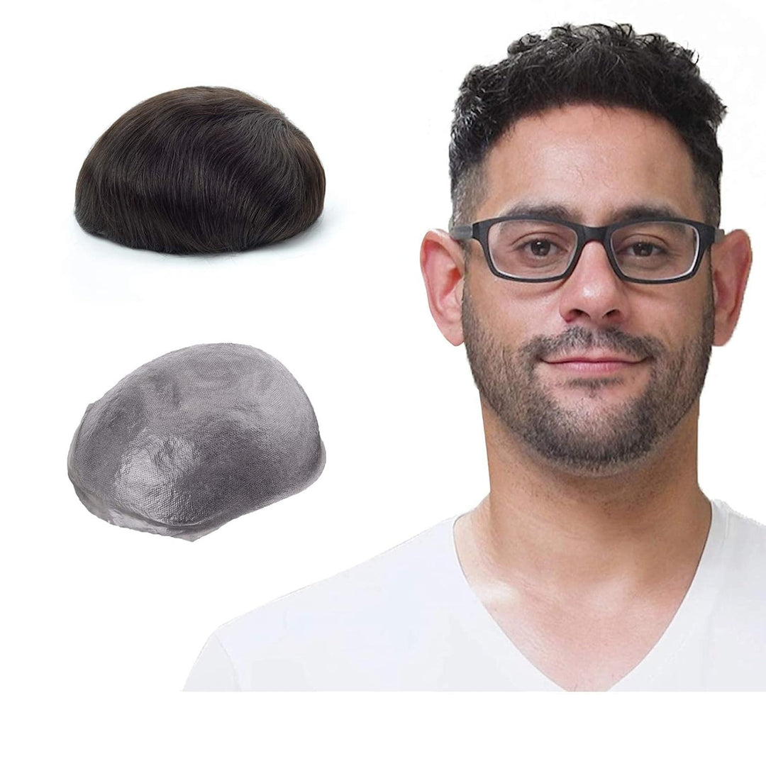 Lordhair Perücke Männer,Realität Toupet,0,06 mm Alle V-Looped Dünnes,Haarfreestyle,Natürlich eng anl