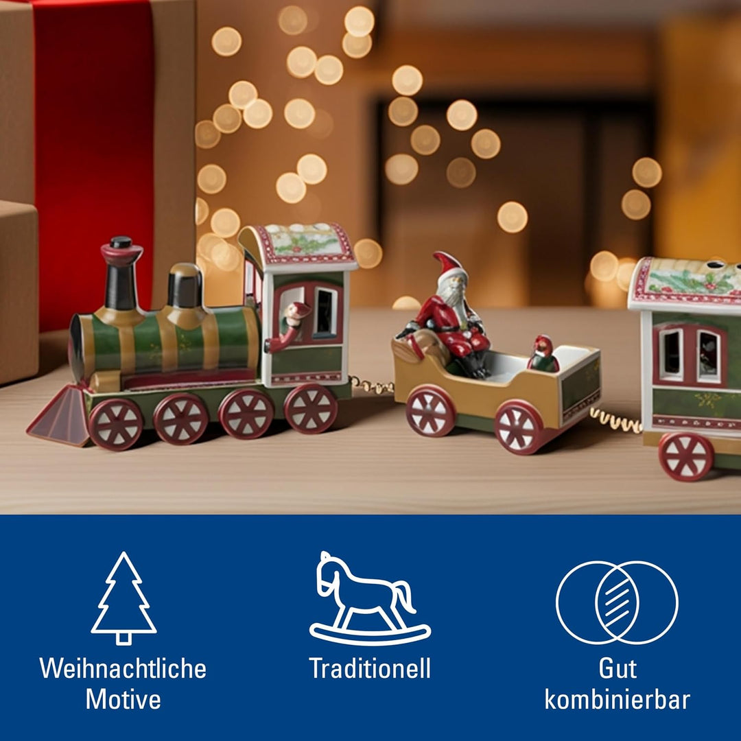 Villeroy und Boch Christmas Toys Memory Porzellan-Figur "Nordpol-Express", Porzellan, Bunt, 36 x 26