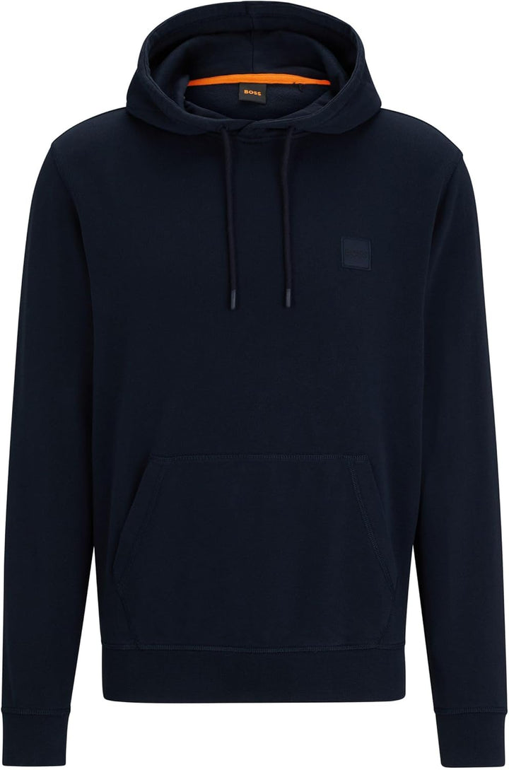 BOSS Herren Wetalk Hoodie aus Baumwoll-Terry mit Logo-Aufnäher XS Dark Blue404, XS Dark Blue404
