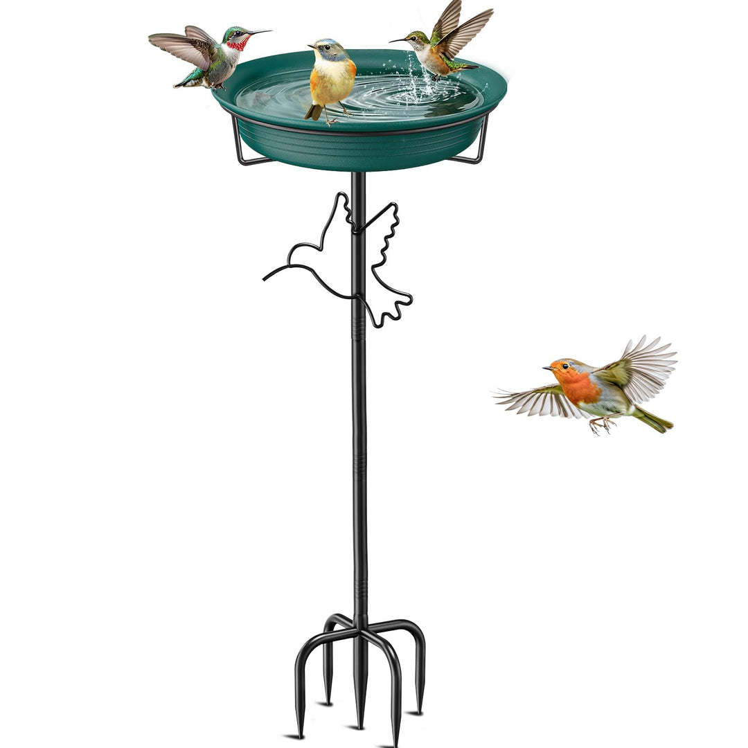 Vogeltränke Vogelbad Futter Schale Wasserstelle Stehend, Vogelbad Garten für Wildvögel Wassertränke