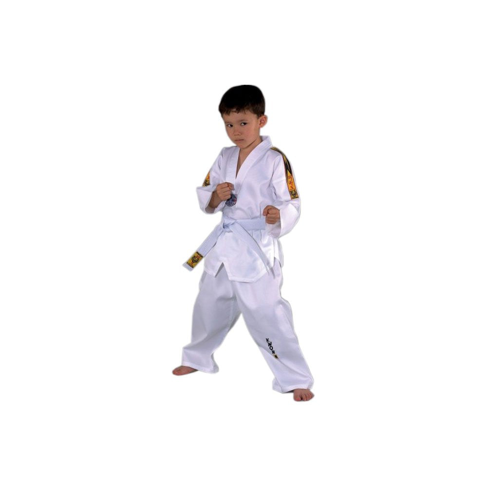 KWON® Taekwondo Anzug mit Gürtel 551005 Tiger TKD Kinder Kids Junior 170 Weiss, 170 Weiß