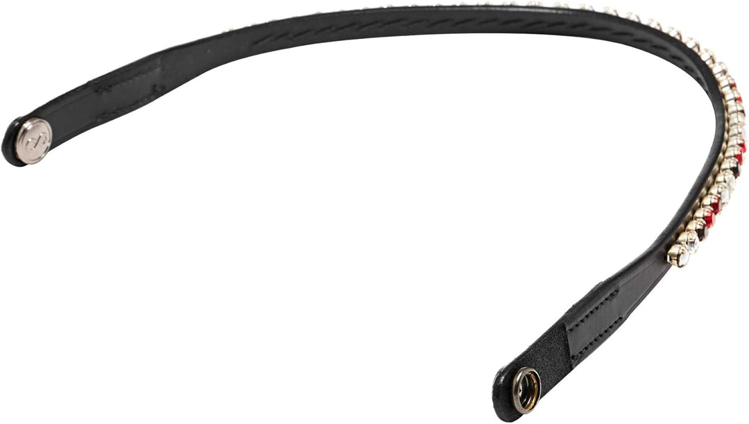 PresTeq Faysport Shinebright Brow Band Black Bordeaux Full Size, Black Bordeaux Full Size