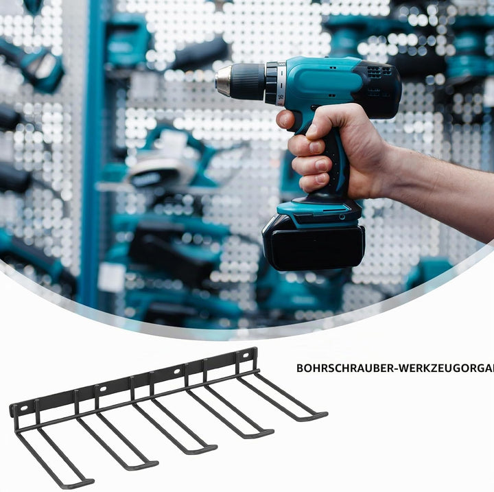 Werkzeugspeicher für Elektrowerkzeug Organizer, Garage Aufbewahrung Wandhalterung, Metall Werkzeugre