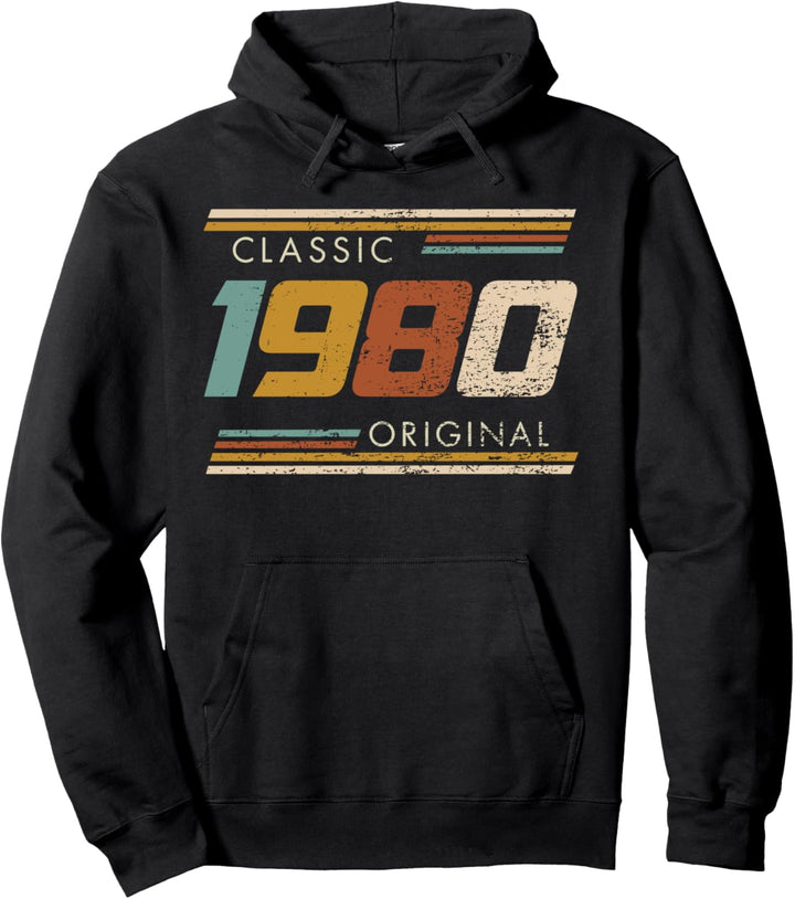 Classic 1980 Original Vintage Birthday Est 1980 Edition Pullover Hoodie