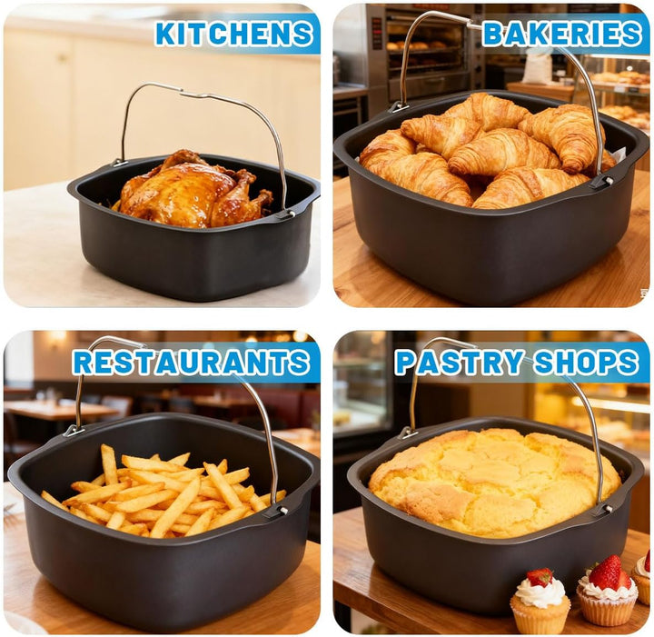Airfryer Backform 22 cm Heissluftfritteuse Backform Muffinformen für Airfryer XL Auflaufform Wiederv