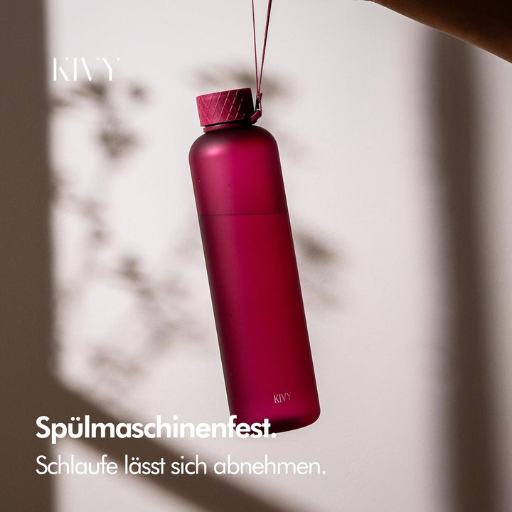 KIVY Trinkflasche 1l - Kohlensäure geeignet & Auslaufsicher - Für Sport, Schule & Büro- Trinkflasche