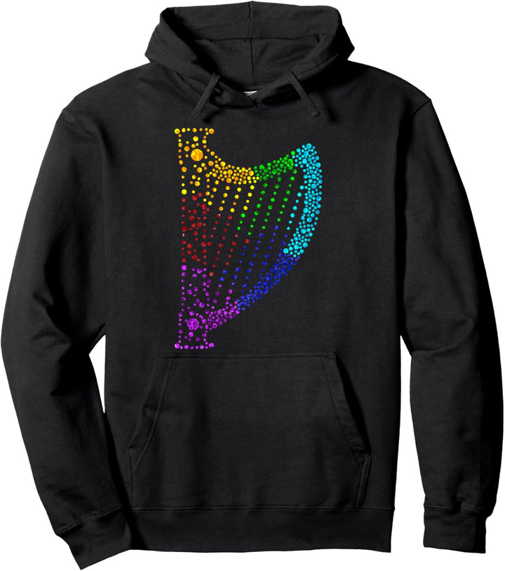 Retro Harfe Musikinstrument Harfen Kunst Musik Geschenk Pullover Hoodie