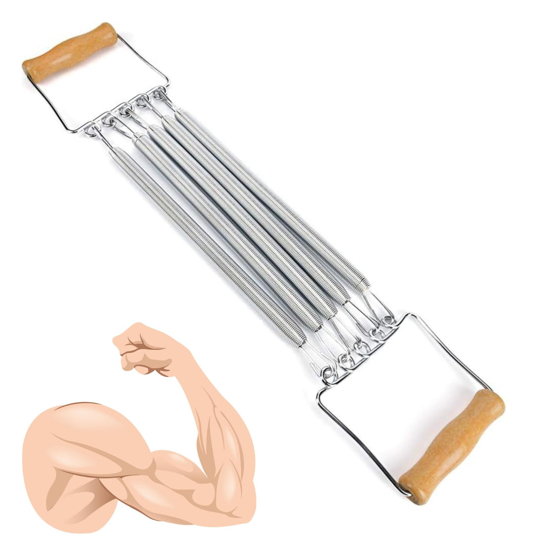 Brust Expander, 60 cm/23,6 Zoll Holzgriff Yoga Brust Expander Abnehmbarer Feder Brust Expander Frühj