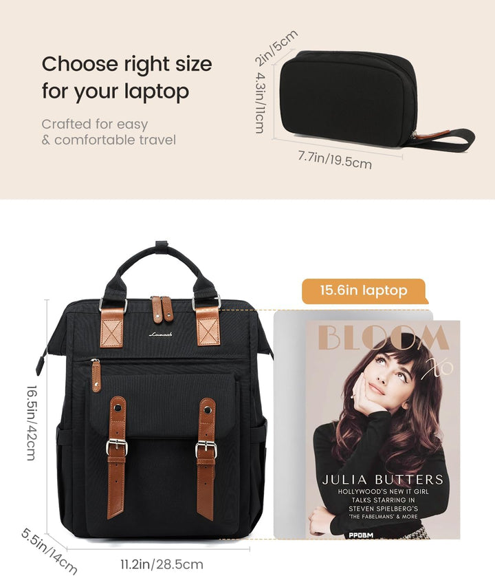 LOVEVOOK Rucksack Damen, Wasserdicht Schulrucksack Mädchen Teenager Jungen Schule mit Datenkabel-Beu