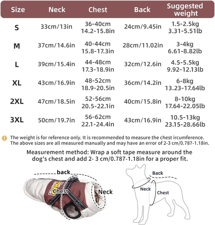 Hundemantel Winter Hundejacke Haustier Skifahren Kostüm Wasserdicht & Winddicht,Ärmellose Baumwolle