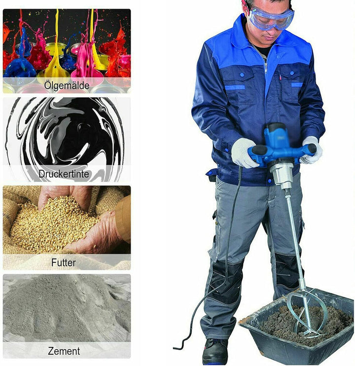 Akku-Farbmörtelrührer 2600W Mörtelrührer Rührwerk Betonmischer für Putz material Estrich Rührgerät M