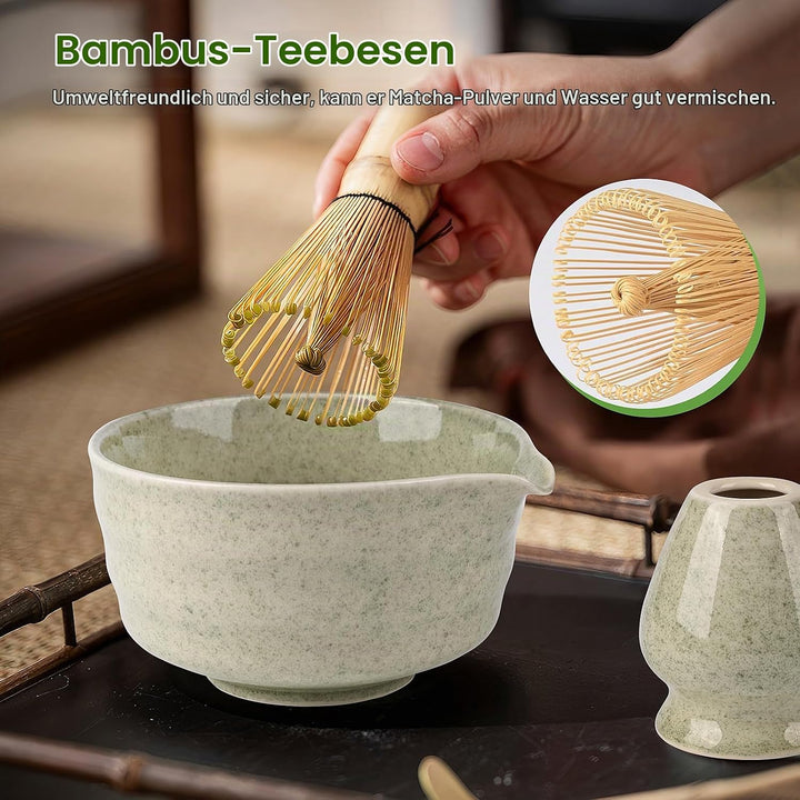 5 Stück Matcha Set, Matcha Whisk Set, Matcha Tea Set, Stylisches Matchas Set Mit Matcha Besen, Match