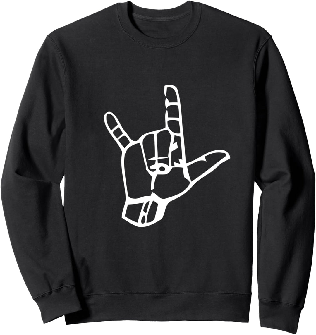 Gebärdensprache Handzeichen Ich Liebe Dich Zeichensprache Sweatshirt
