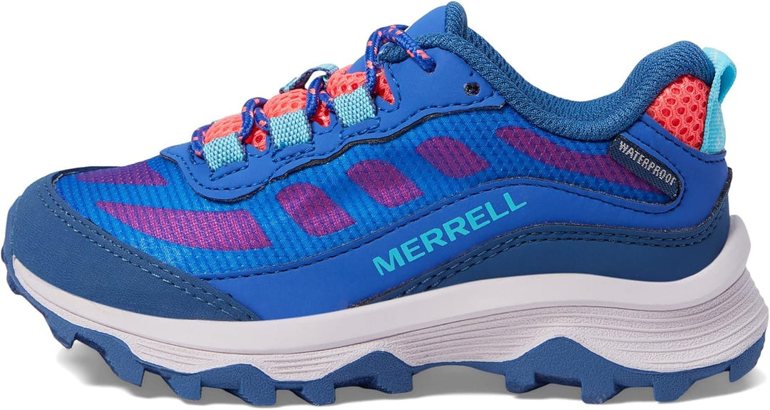 Merrell Unisex Kinder Moab Speed Low WTRPF Wanderschuh 29 EU Blau, 29 EU Blau