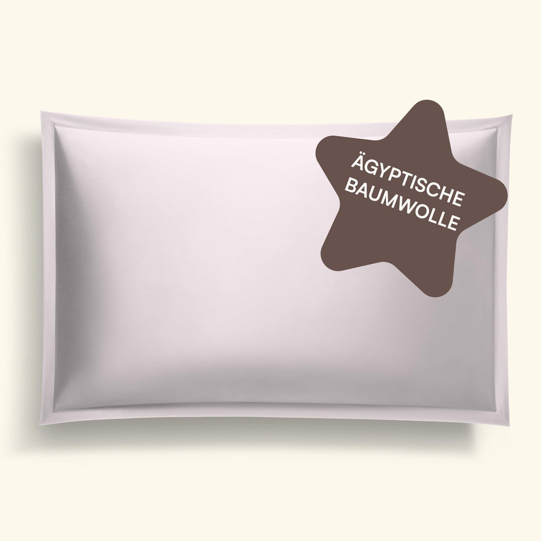 Mako Satin Kissenbezug (1x) aus ägyptischer Baumwolle 50x80 cm, rosa/Blush (1x) 50x80cm Rosa / Blush