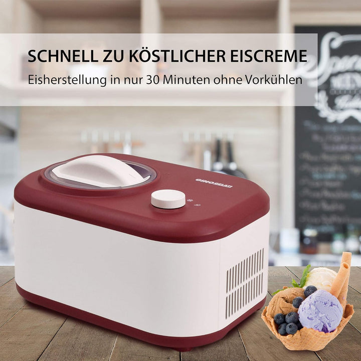 Syntrox Germany Eismaschine Sorbetmaschine mit Kompressor IC 100 Polar