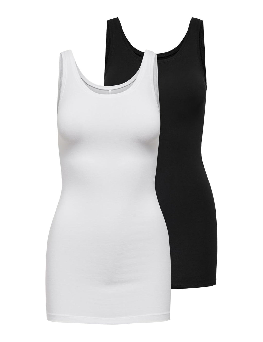 ONLY Damen Top (2er Pack) XL Mehrfarbig (Black Pack:black And White), XL Mehrfarbig (Black Pack:blac