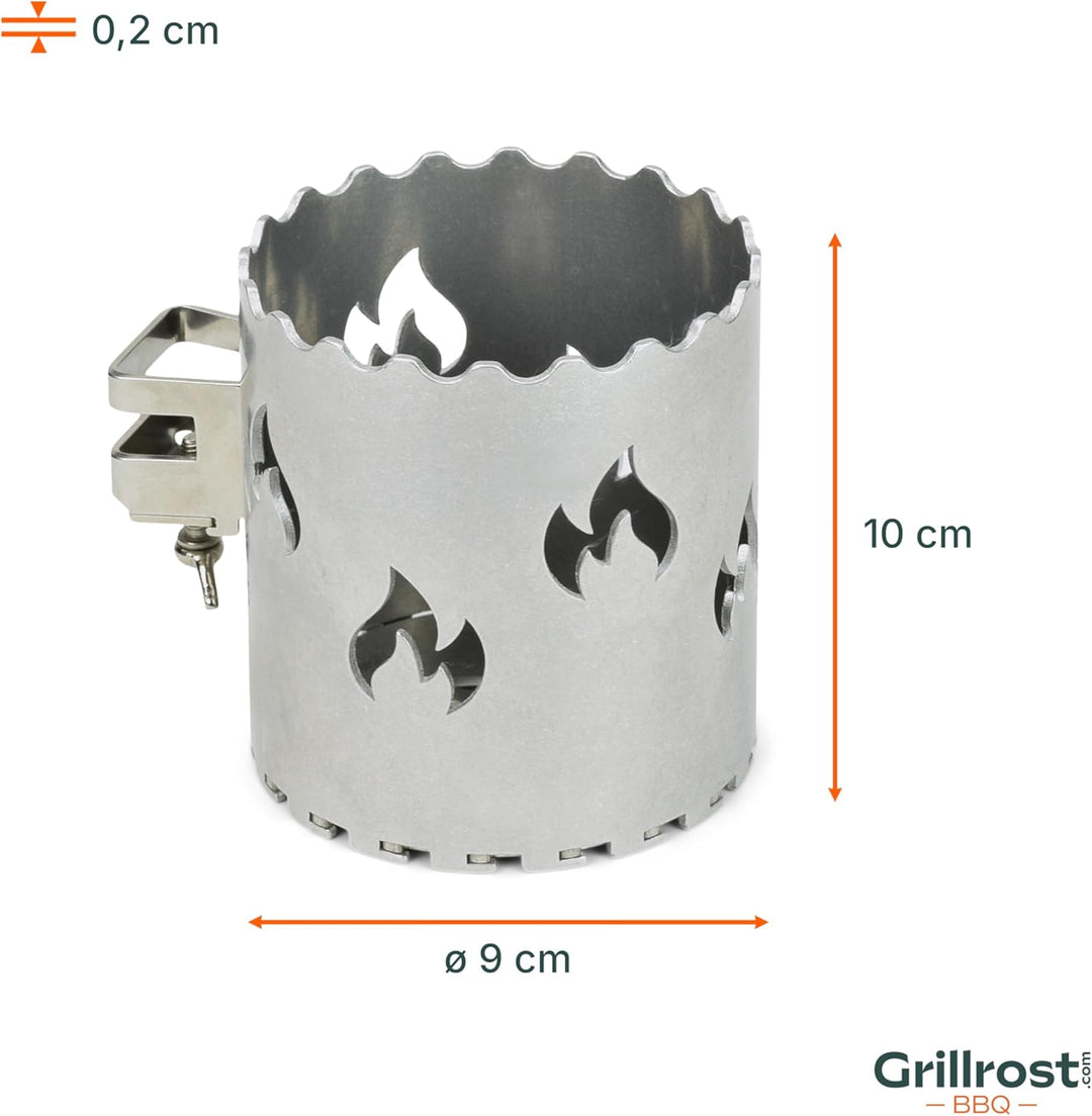 Grillrost.com Das Original Flaschenhalter montierbar an alle Feuerplatten mit 3-10mm Stärke | mit in
