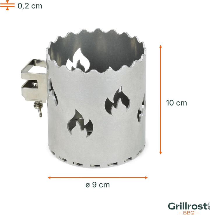 Grillrost.com Das Original Flaschenhalter montierbar an alle Feuerplatten mit 3-10mm Stärke | mit in