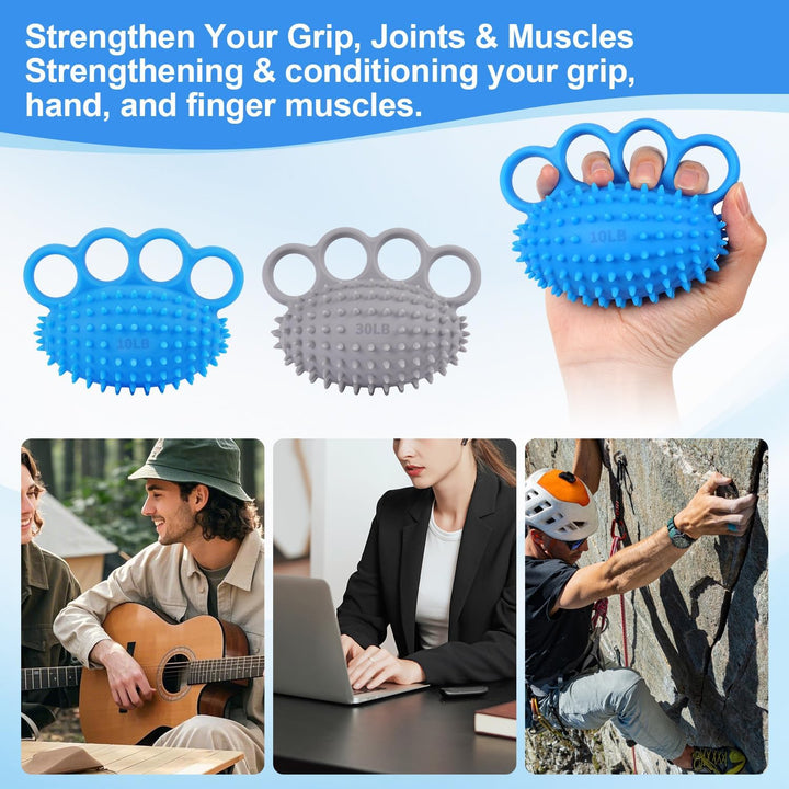 Handtrainer Fingertrainer Stressball 2 Set - Knetball für Hände Therapie, Handübungsbälle Anti Stres