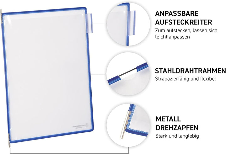 Tarifold 414103 - Tarifold Wandsichttafel für Dokumente aus Metall, Drehzapfensichttafeln, Dokumente