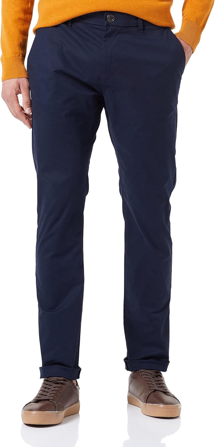 TOM TAILOR Herren Chino Hose mit Stretch 28W / 30L 10668 - Sky Captain Blue, 28W / 30L 10668 - Sky C