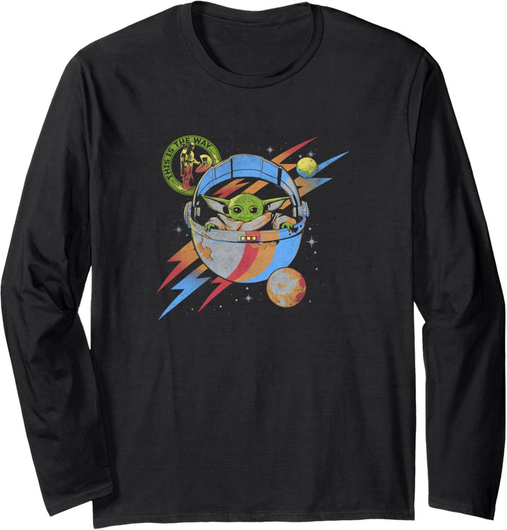 Star Wars The Mandalorian Yoda Bolt Langarmshirt