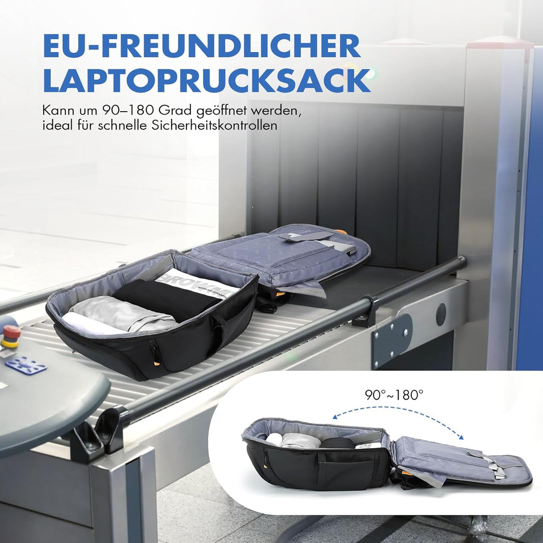 Rucksack Herren - Gross Laptop Rucksack 18 Zoll Laptoptasche mit Anti Diebstahl, Wasserdicht Busines